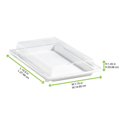 Coperchio in PET trasparente per vassoio Atlas (PET1) 272x193mm H33mm