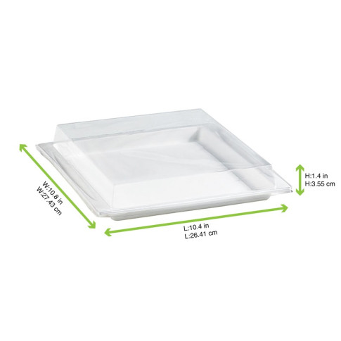 Coperchio in PET trasparente per vassoio Atlas (PET1) 275x265mm H33mm