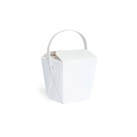 Contenitore quadrato in cartone bianco stile orientale, chiusura a incastro 65x71mm H70mm 230ml
