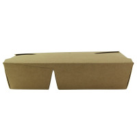 Lunchbox 2 scomparti in cartone kraft con chiusura a incastro 214x160mm H47mm 1 090ml