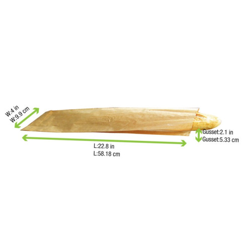 Sacchetto da pane in carta kraft 100x40mm H580mm