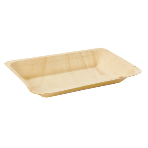 Piatto rettangolare "Scandinavia" in legno 190x140mm H18mm