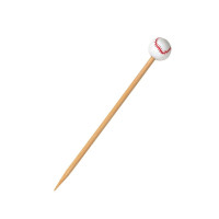 Stecchino in bambù con decorazione baseball (FOR50)  H120mm