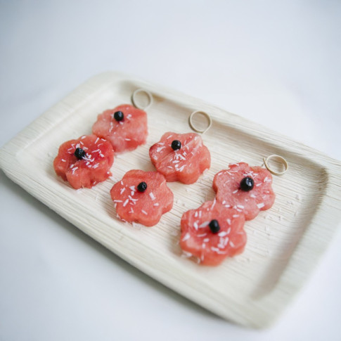 Stecchino in bambù con ricciolo (FOR50)  H110mm