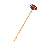 Stecchino in bambù con decorazione football americano (FOR50)  H120mm