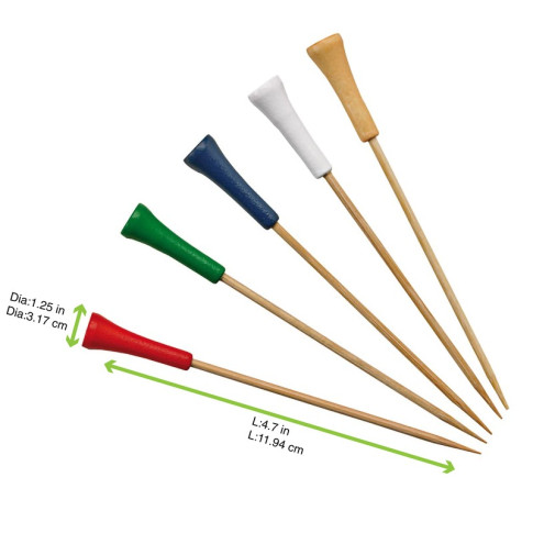 Stecchino in bambù con decorazione golf (FOR50)  H120mm