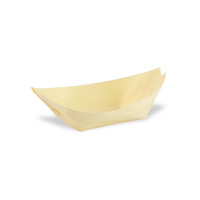 Vaschetta in legno a forma di barca 113x70mm H14mm
