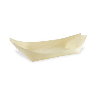 Vaschetta in legno a forma di barca 140x78mm H20mm
