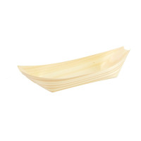 Vaschetta in legno a forma di barca 170x87mm H23mm