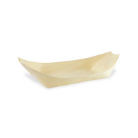 Vaschetta in legno a forma di barca 215x108mm H30mm