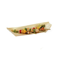 Vaschetta in legno a forma di barca 310x120mm H50mm