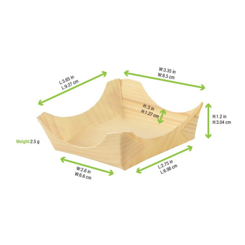 Piattino "Pin Up" in legno 80x80mm H15mm