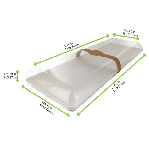 Coperchio BioNchic in PET trasparente (PET1) 404x157mm H33mm