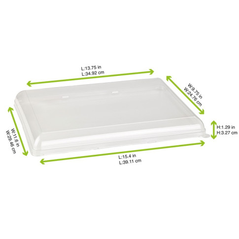 Coperchio BioNchic in PET trasparente (PET1) 392x295mm H33mm