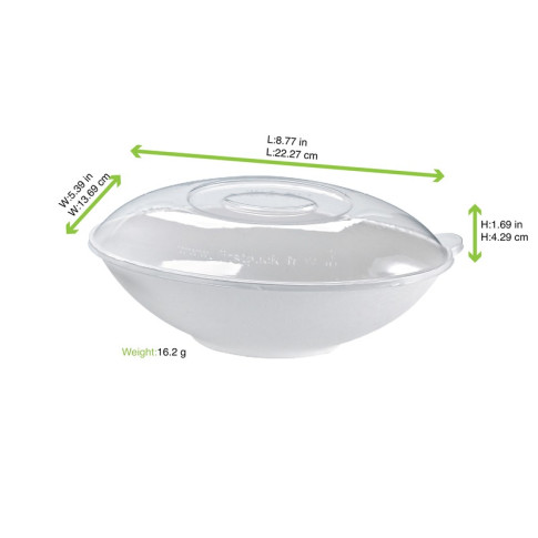 Coperchio BioNchic in PET trasparente (PET1) 227x143mm H43mm