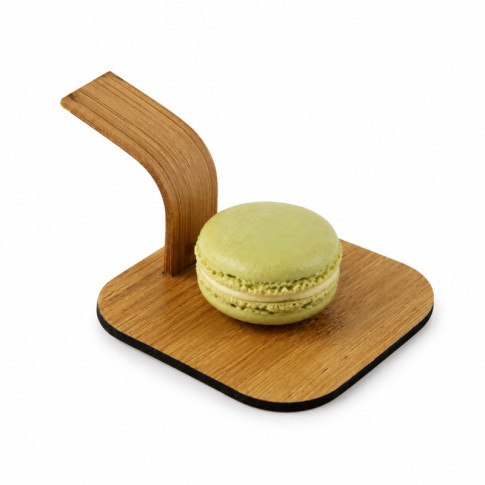 Piattino con maniglia da presentazione in bambù  63x63mm H40mm