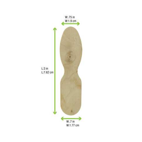 Cucchiaio da gelato in legno  H77mm