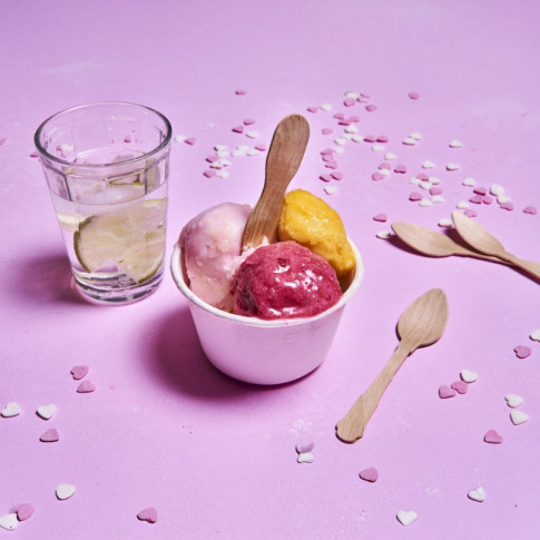 Cucchiaio da gelato in legno  H77mm