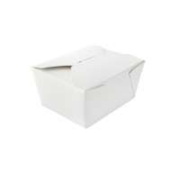 Lunchbox in cartone bianco con chiusura a incastro 130x105mm H65mm 650ml
