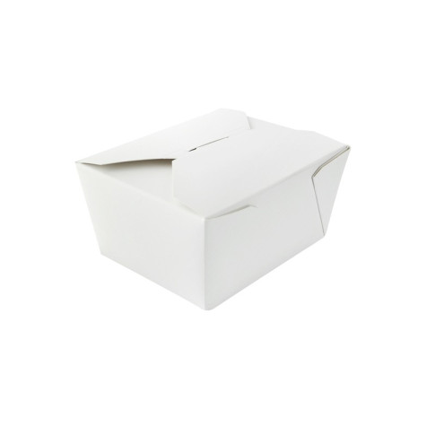 Lunchbox in cartone bianco con chiusura a incastro 130x105mm H65mm 650ml