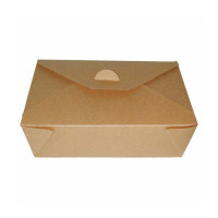 Lunchbox in cartone kraft con chiusura a incastro 217x160mm H50mm 1450ml