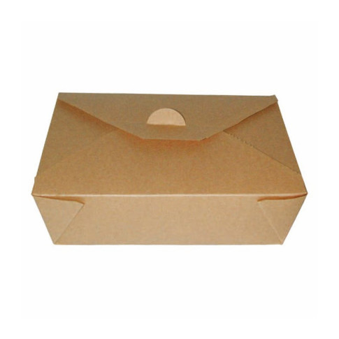 Lunchbox in cartone kraft con chiusura a incastro 217x160mm H50mm 1450ml