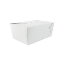 Lunchbox in cartone bianco con chiusura a incastro 217x160mm H67mm 2000ml