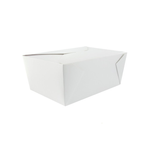 Lunchbox in cartone bianco con chiusura a incastro 217x160mm H67mm 2000ml