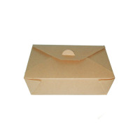 Lunchbox in cartone kraft con chiusura a incastro 216x160mm H65mm 2000ml