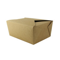 Lunchbox in cartone kraft con chiusura a incastro 225x166mm H92mm 3000ml