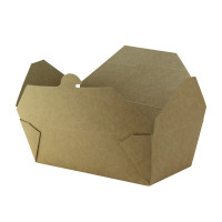 Lunchbox in cartone kraft con chiusura a incastro 190x110mm H60mm 1000ml