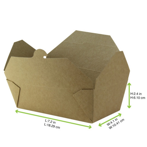 Lunchbox in cartone kraft con chiusura a incastro 190x110mm H60mm 1000ml