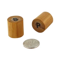Mini set sale e pepe in bambù 18x18mm H40mm