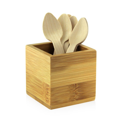 Porta utensili in bamboo 60x60mm H60mm