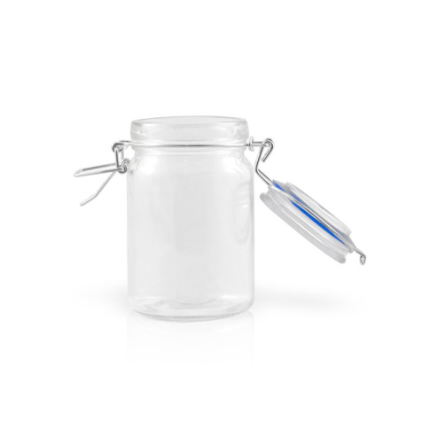 Mini barattolo in vetro con guarnizione blu scuro  H119,2mm 200ml