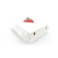 Scatola triangolare per trancio di pizza in cartone bianco 235x229mm H45mm