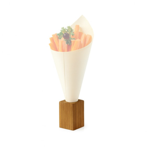Supporto in bambù individuale per stecchini e coni 30x30mm H55mm