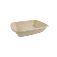 Vaschetta in polpa di canna da zucchero scura 215x158mm H50mm 1000ml