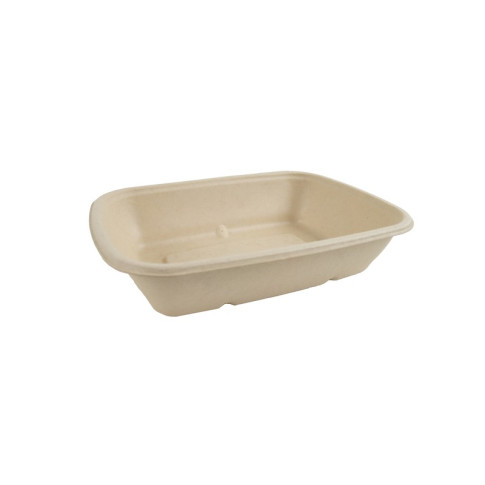 Vaschetta in polpa di canna da zucchero scura 215x158mm H50mm 1000ml