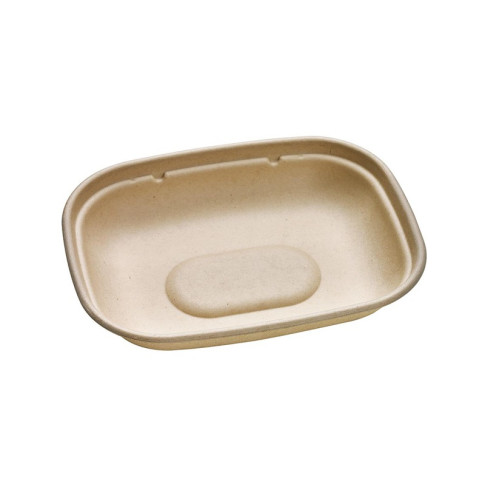 Vaschetta in polpa di canna da zucchero scura 220x170mm H27mm 850ml