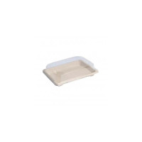 Coperchio in PET trasparente per vassoio in polpa (PET1) 165x230mm H46mm