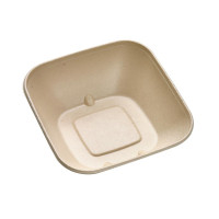 Ciotola in polpa di canna da zucchero scura 183x183mm H70mm 840ml