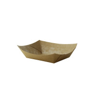 Barchetta in cartone kraft laminato in PE antiunto 120x88mm H30mm 100ml