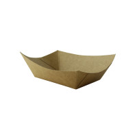 Barchetta in cartone kraft laminato in PE antiunto 140x100mm H38mm 175ml