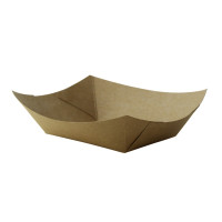 Barchetta in cartone kraft laminato in PE antiunto 164x120mm H32mm 300ml