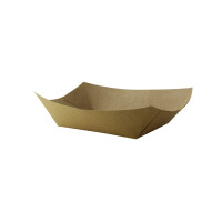 Barchetta in cartone kraft laminato in PE antiunto 215x160mm H52mm 800ml
