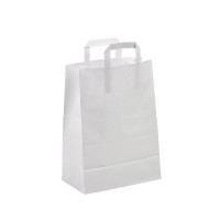 Shopper in carta bianca riciclata 260x170mm H280mm