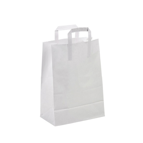 Shopper in carta bianca riciclata 260x170mm H280mm