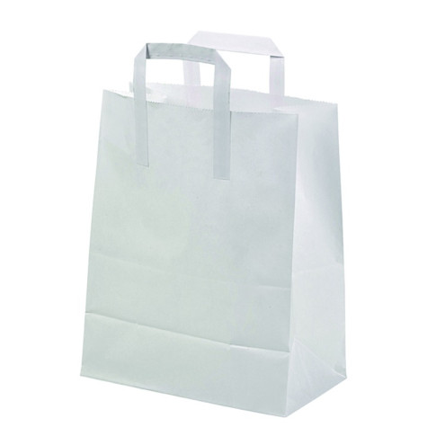 Shopper in carta bianca riciclato 260x140mm H320mm