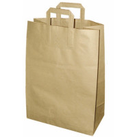 Sacchetto da spesa in carta scura kraft riciclato 320x160mm H440mm